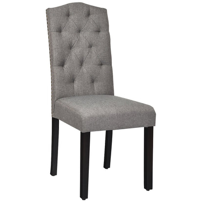 Set of 2 Tufted Upholstered Dining Chairs