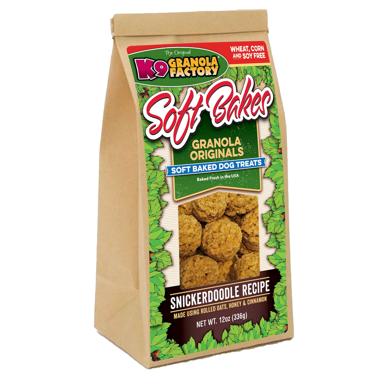 K9 Granola Factory Soft Bakes, Snickerdoodle Recipe Dog Treats (12oz)
