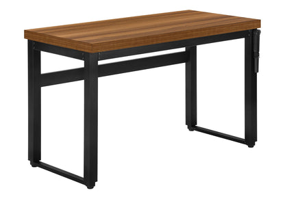 Adjustable Standing Computer Desk with Metal Construction - Black, White, or Dark Brown