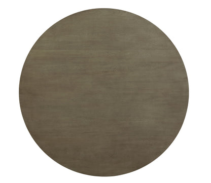 Waylon Dining Table with Turned Pedestal Base - Gray / Oak
