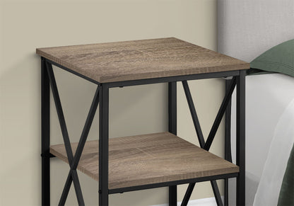 3 Tier Accent Table with Marble Look Top - White, Light Brown, Gray, Black