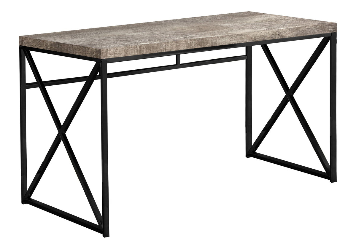 Contemporary Glossy Computer Desk with Sturdy Metal Base - Multiple Colors