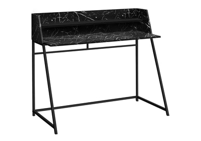 Marble Look Computer Desk with Storage Shelves - Multiple Colors