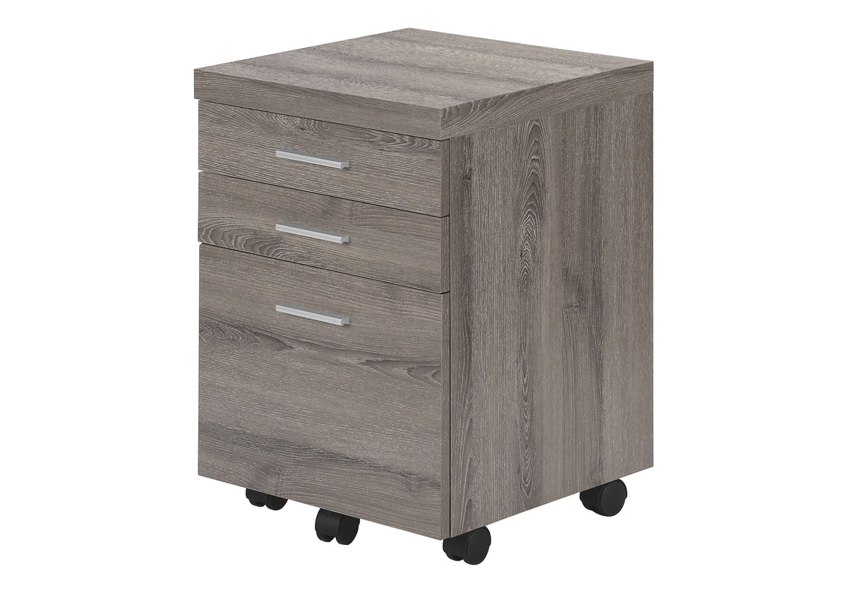 Rolling Mobile File Cabinet with Storage Drawers and Printer Stand - Wood