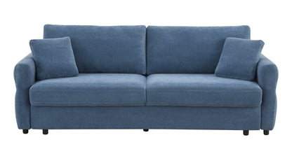Haran Fabric Pull-Out Sleeper with Storage - Blue Fabric Sleeper Sofa