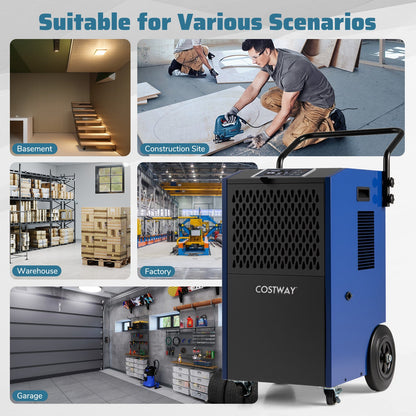 154 Pints Commercial Dehumidifier with Pump and Drain Hoses