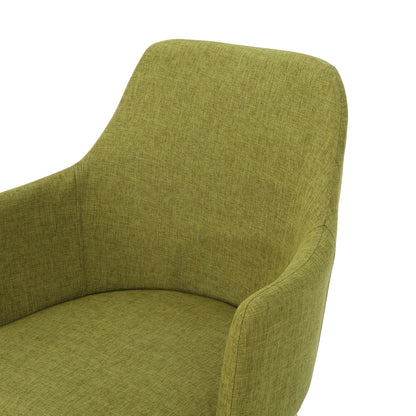 Elegant Dining Chair with Contoured Support - Orange, Dark Gray, Green