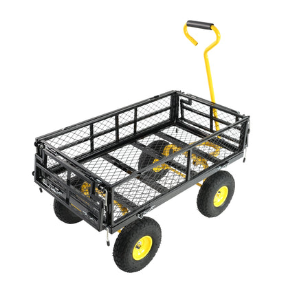 Outdoor Wagon Cart with Metal Frame - Green