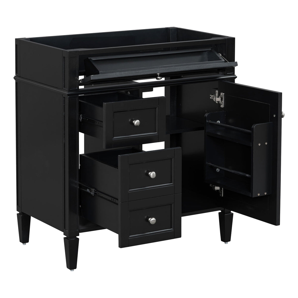 Bathroom Vanity with 2 Drawers and Tip-Out Storage - Multiple Colors