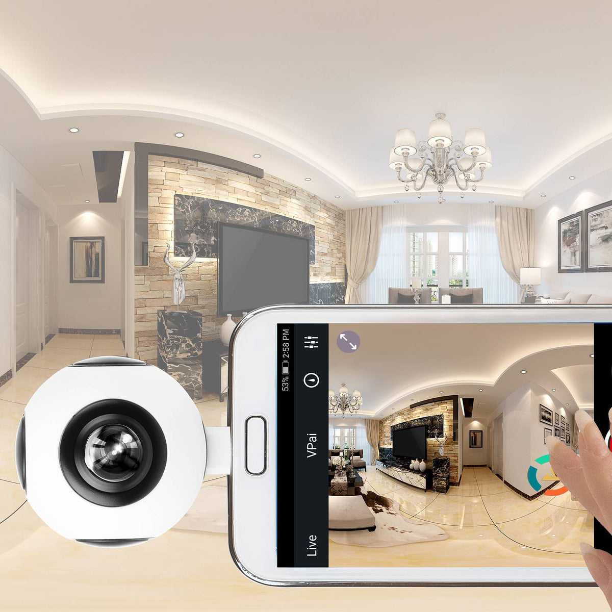 Dual Lens 720¡ Real-Time Panorama Camera