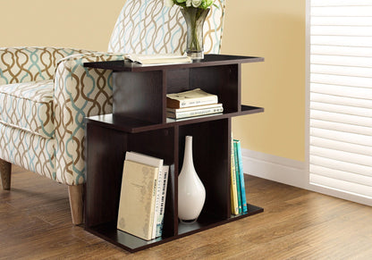 Contemporary Wood Accent Table with 6 Shelves - Multiple Colors