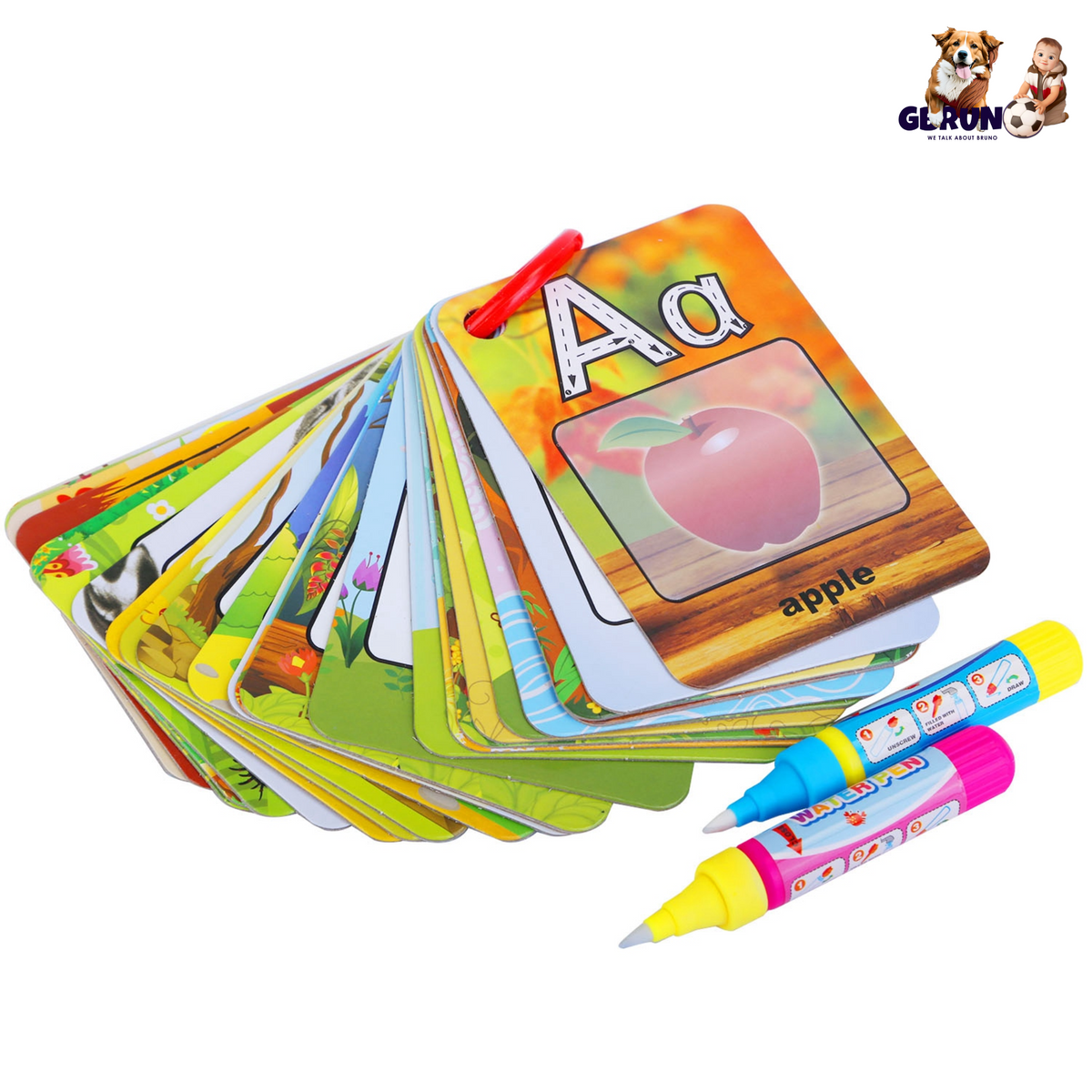GBruno Alphabet Water Coloring Cards
