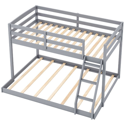 Twin Over Full Bunk Bed Low Floor Bunk Bed Frame