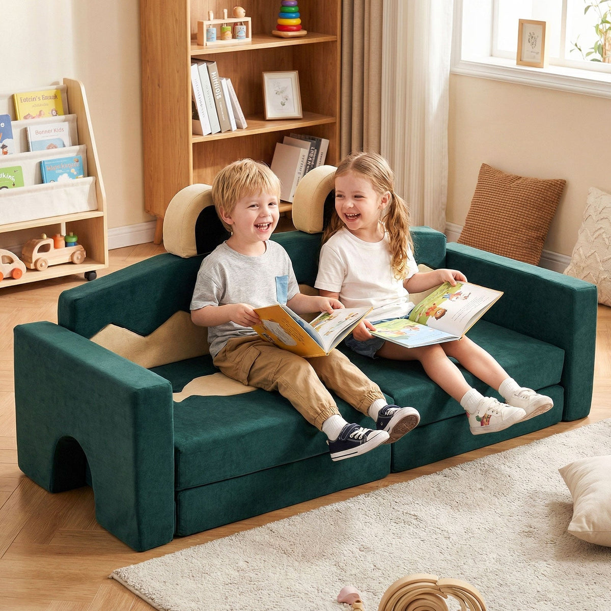 17 Pieces Modular Kids Play Couch for Inspiring Creativity