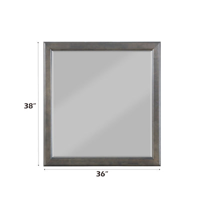 Louis Philippe Bedroom Mirror with Elegant Wood Frame - Dark Brown, Dark Gray, or White