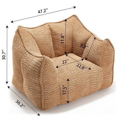 Chenille Arm Chair with Highly Resilient Foam - Multiple Colors