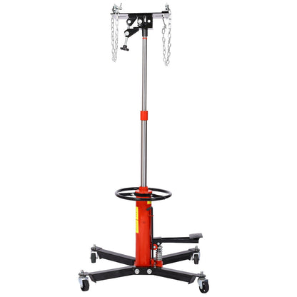 Hydraulic 2 Stage Transmission Jack with Swivel Casters - Red