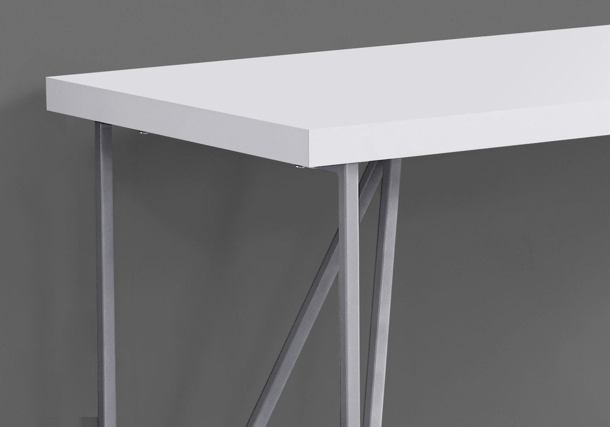 Contemporary White Computer Desk for Home Office & Laptop