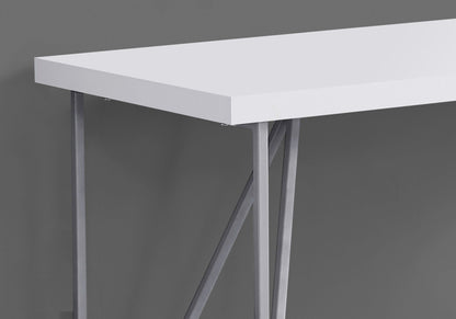 Contemporary White Computer Desk for Home Office & Laptop