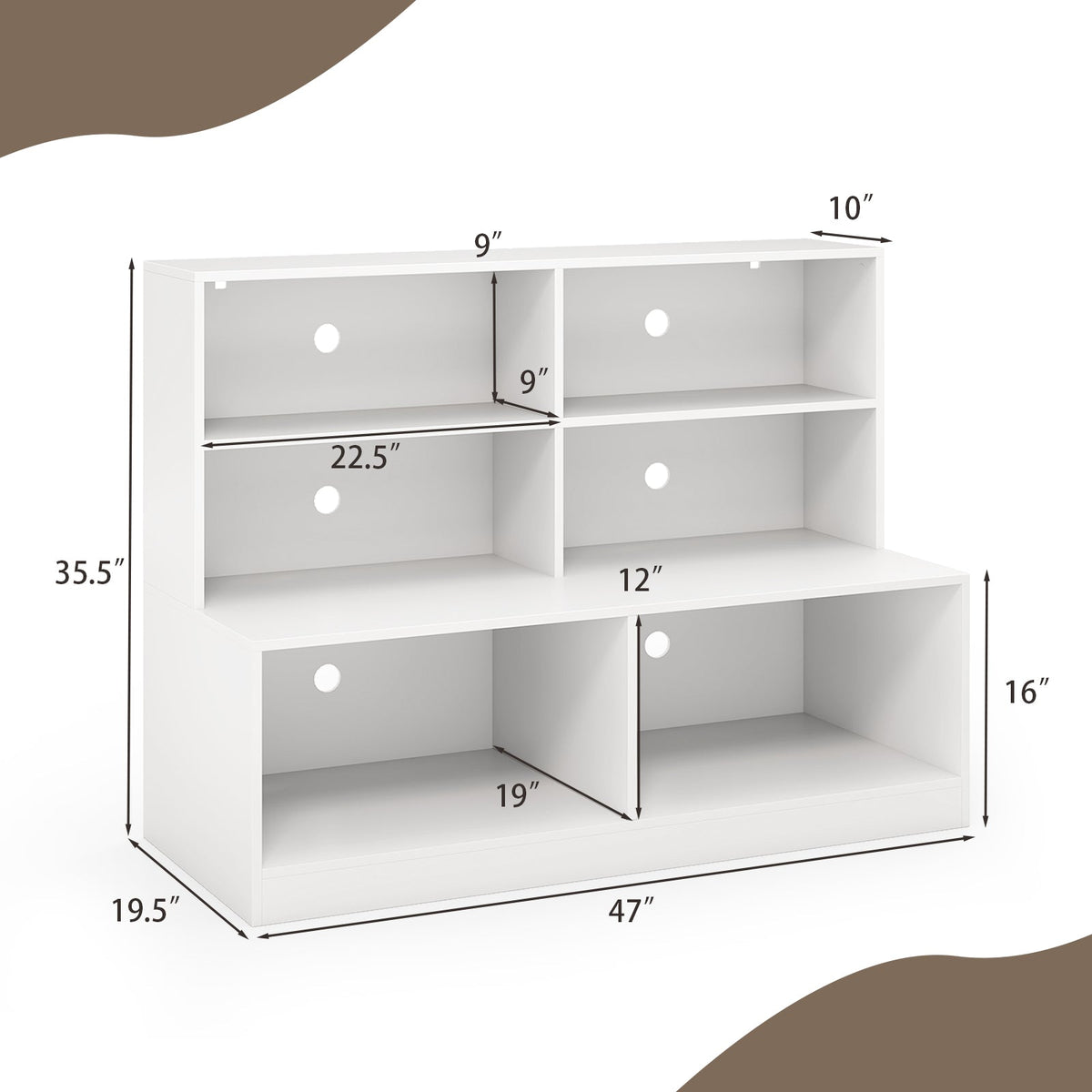 Entryway Shoe Cabinet with 2 Anti-tipping Kits-White