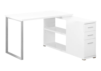 L-Shape Computer Desk with Storage Drawers - Multiple Colors