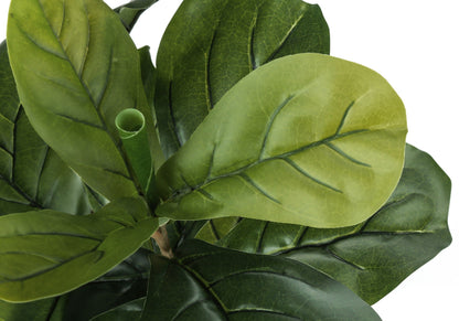 41" Tall Artificial Fiddle Tree with Real Touch Leaves - Green