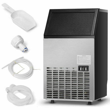 Compact Stainless Steel Ice Maker
