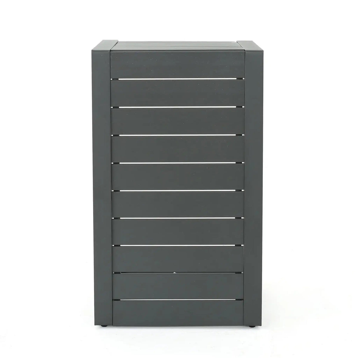 Aluminum Outdoor C-Shaped Side Table with Rust-Resistant Finish - Multiple Colors