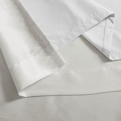 Twist Tab Total Blackout Window Curtain Panel with Thermal Lining - White