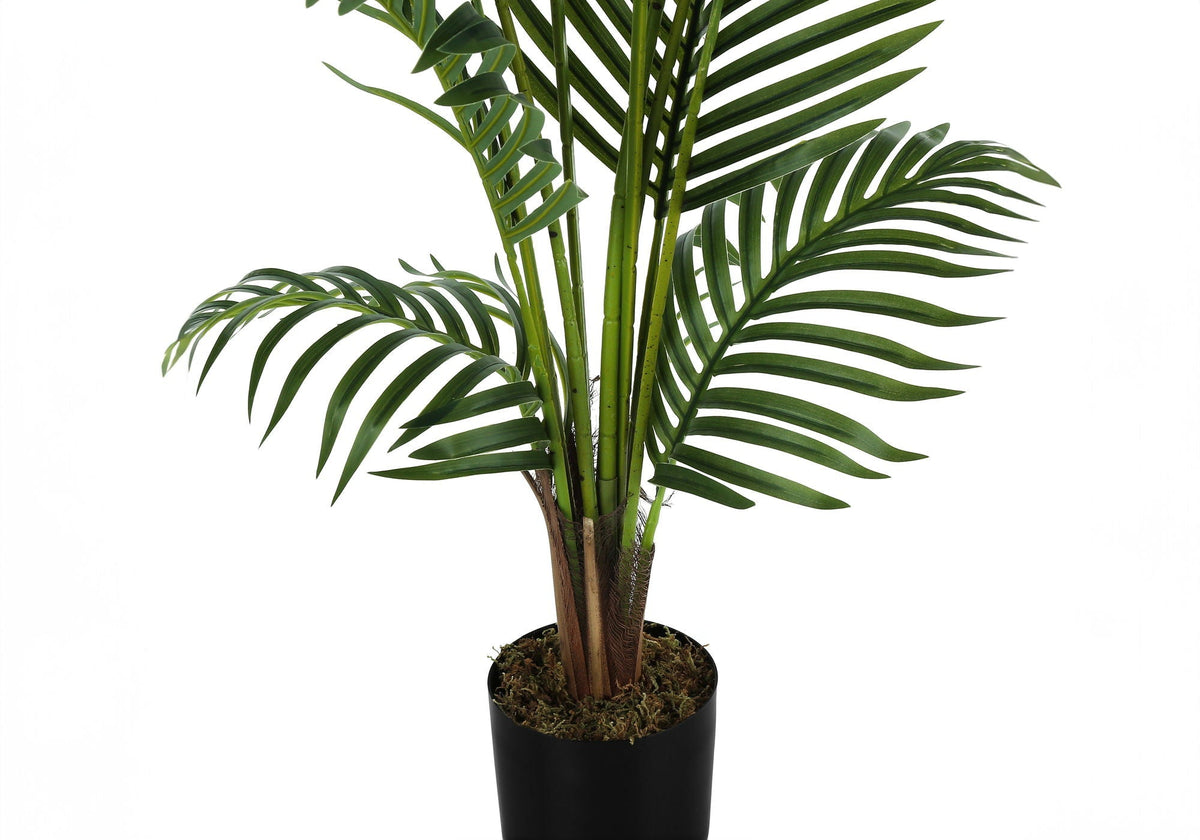 57-Inch Artificial Palm Tree with Real-Touch Leaves - Green