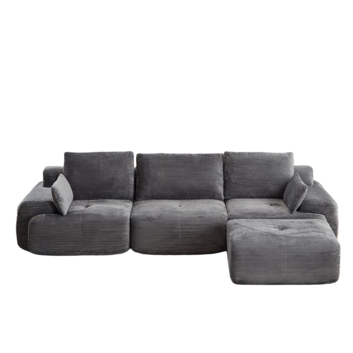 Large Fabric Sectional Sofa with Memory Foam Padding - Multiple Colors