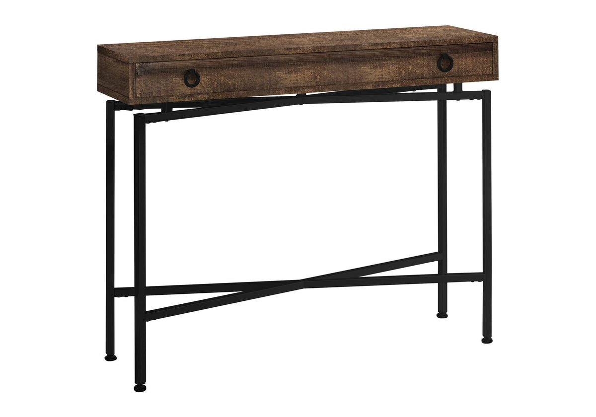 Accent Console Table with Functional Storage Drawer - Light Brown, Dark Brown, or Dark Gray