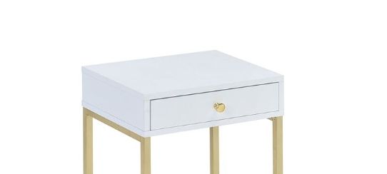 Coleen Elegant Design Accent Table with Drawer - Black, Pink or White