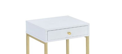 Coleen Elegant Design Accent Table with Drawer - Black, Pink or White