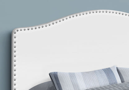 Queen Size Upholstered Bed Headboard - White
