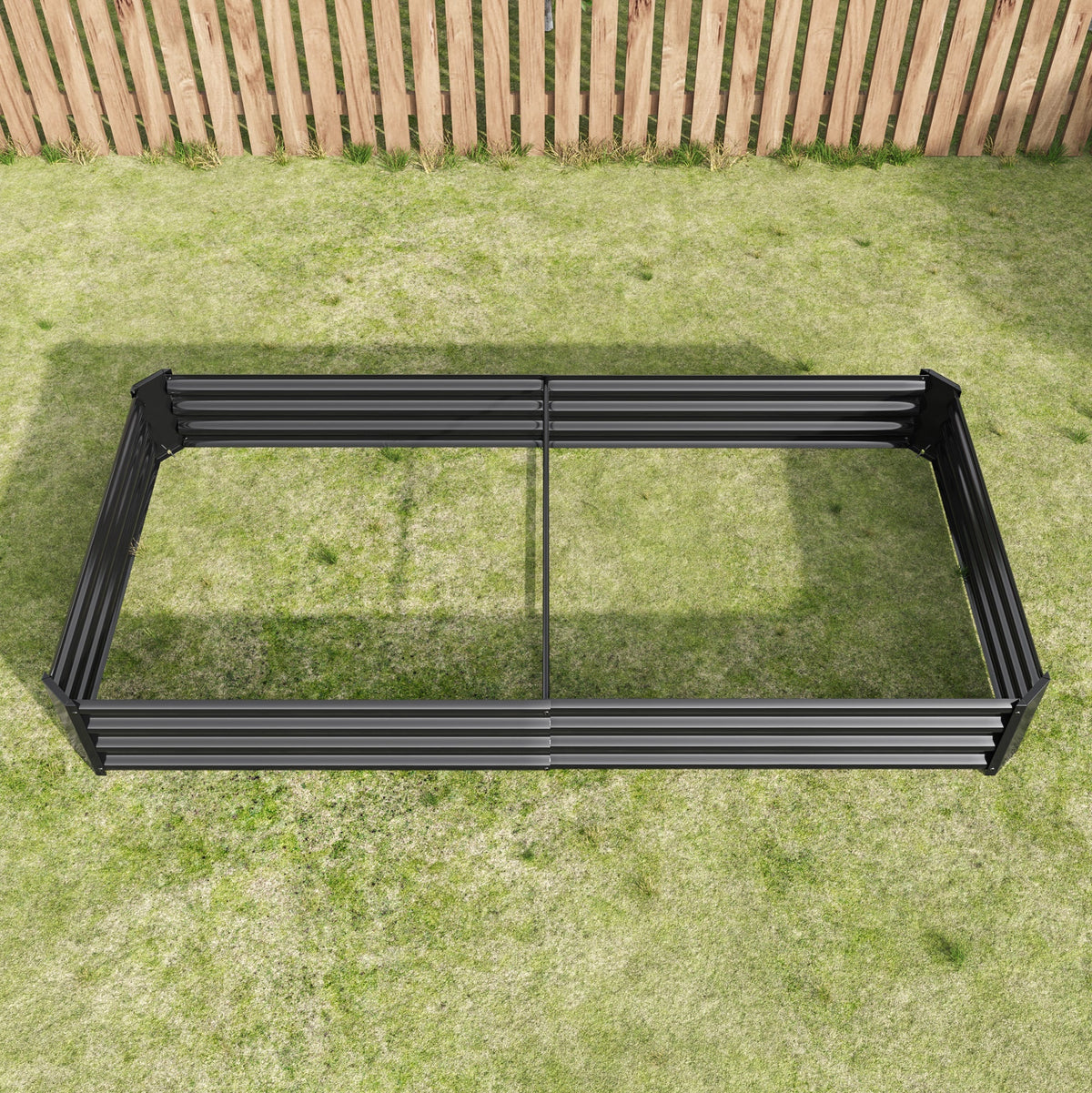Raised Garden Bed Kit with Anti-Rust Coating - Black