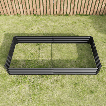 Raised Garden Bed Kit with Anti-Rust Coating - Black