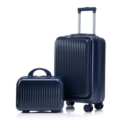 ABS Spinner Luggage Set with Combination Lock - Navy