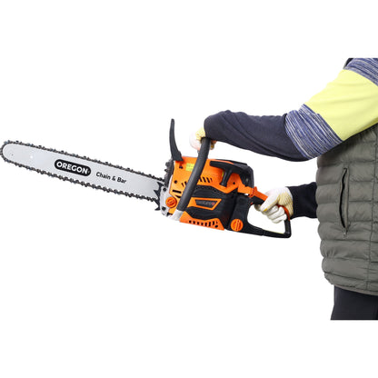 62Cc Gas Powered Chainsaw with 20" Oregon Chain & Bar - Orange