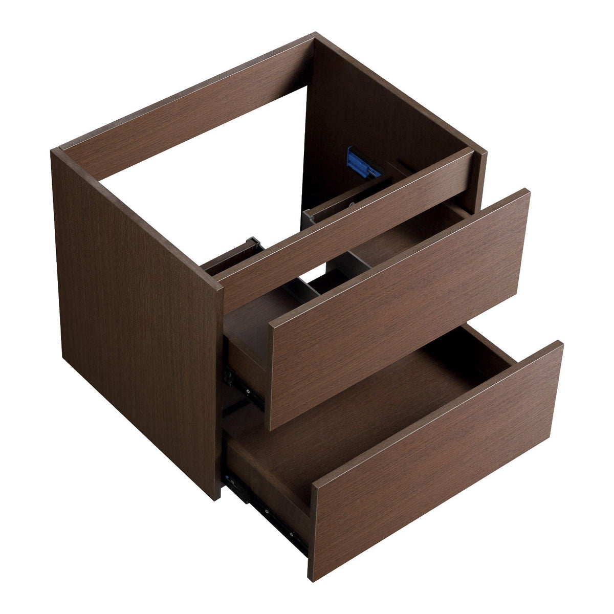 Wall-Mounted Bathroom Vanity with Soft-Close Drawer - Black Brown