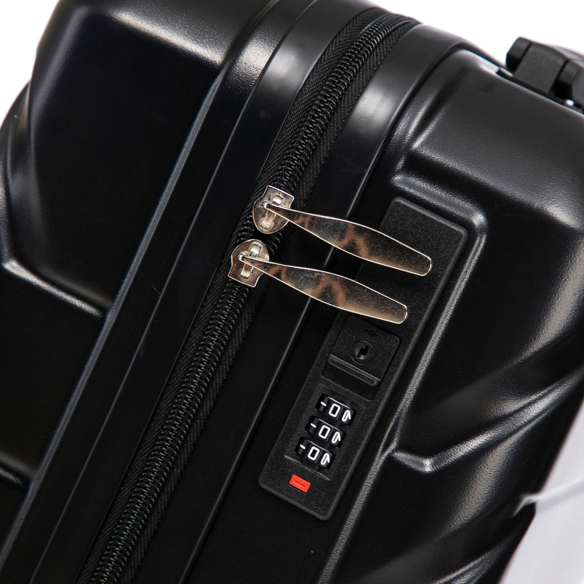 ABS Spinner Wheel Luggage Set with Combination Lock - Black