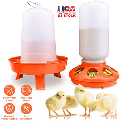 GBruno Chicken Feeder Waterer Set