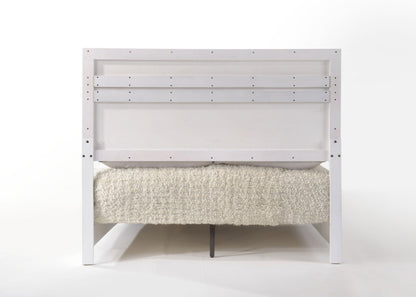 Naima Elegance Queen Panel Bed with Optional 2-Drawer Storage - White
