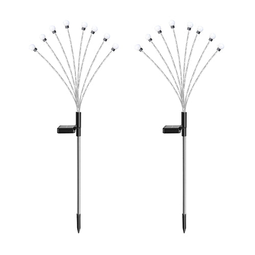 2-Pack Solar Firefly Pathway Stake Lights – IP65 Waterproof Outdoor Decor