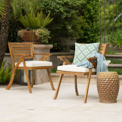 Teak Dining Chair with Water-Resistant Cushion - Natural Teak