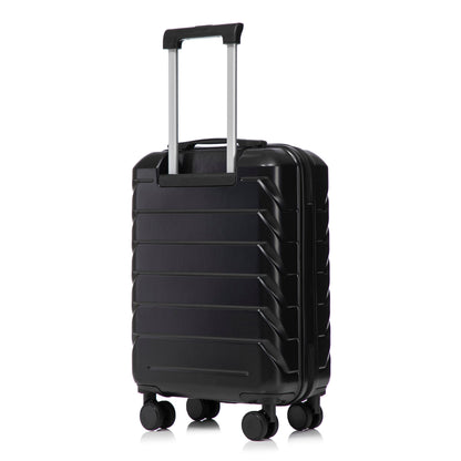 ABS Spinner Wheel Luggage Set with Combination Lock - Black