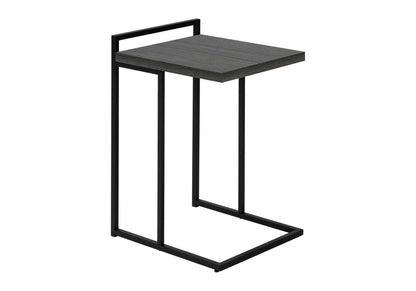 C-Shaped Accent Table with Metal Base - Versatile Wood-Look Top