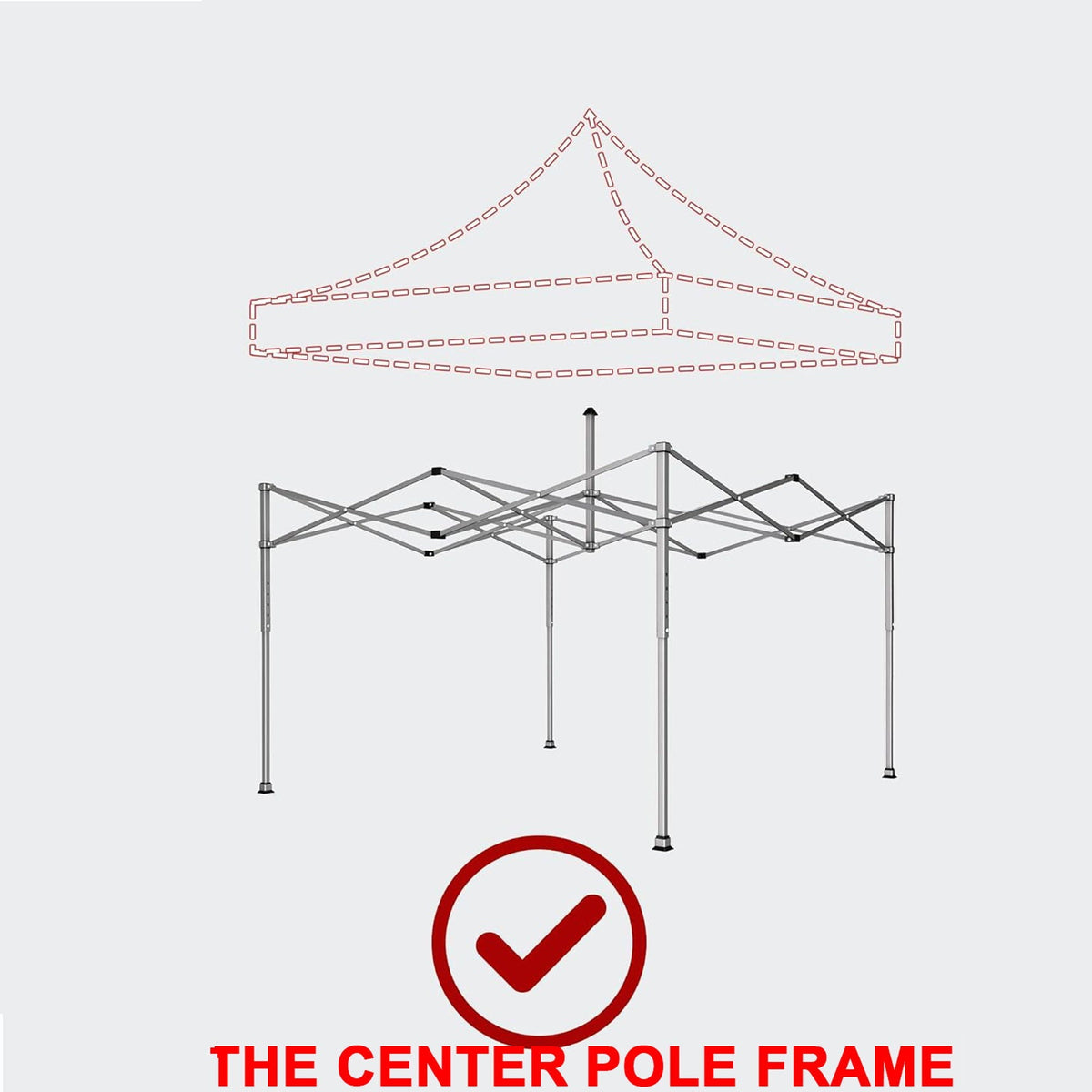 10'x10' Canopy Replacement Top with UPF 50+ Protection - White or Dark Gray