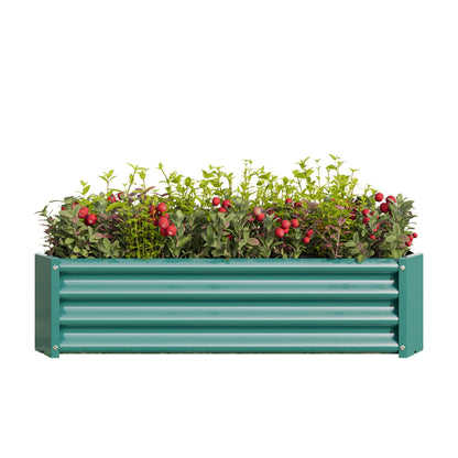 Metal Raised Garden Bed with Anti-Rust Coating - Green