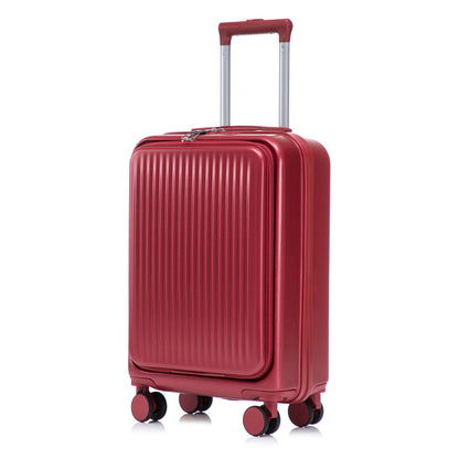 ABS Spinner Wheel Luggage Set with Combination Lock - Red